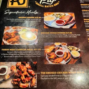 the menu