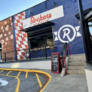 the front of the building