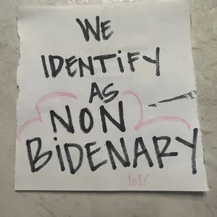 Homophobic note posted on our mailbox