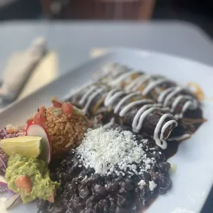 mole chicken enchiladas