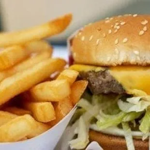 Hamburger and Fries