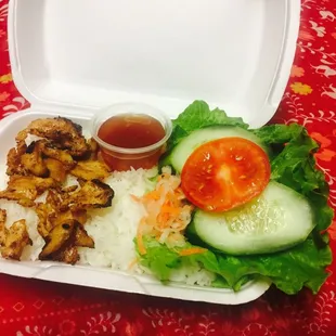 Chicken and Steamed Rice