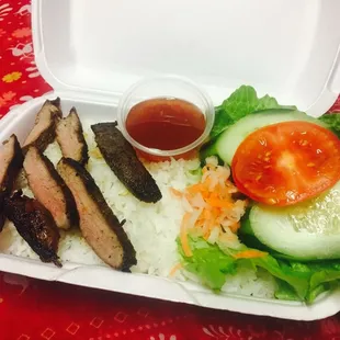 Beef and Steamed Rice