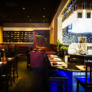 sushi and sashimi, interior