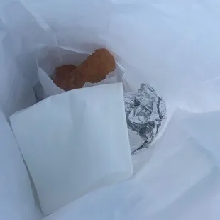 a piece of food in a bag