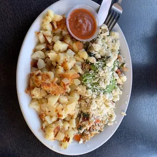 Feta Avocado Scramble