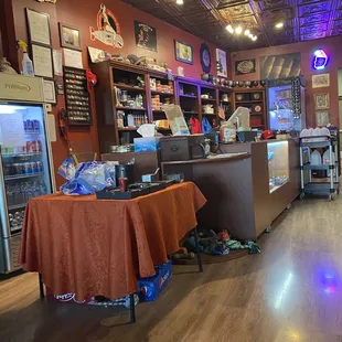 the inside of the restaurant