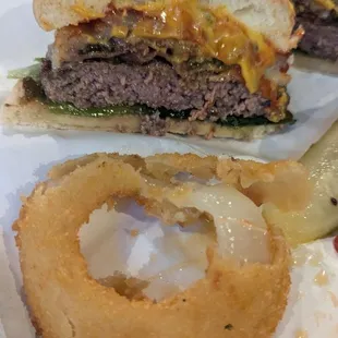 Southwest Burger, 2 O rings, Bacon, Poblano  7oz mass of hand ground juiciness
