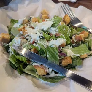 Big Side salad $3.79 upgrade over fries. Enuf for 2 ;)