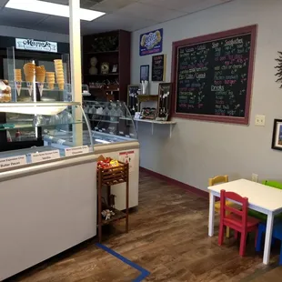 the interior of the store