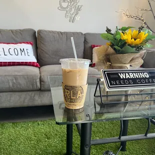 Iced White chocolate latte, clearly I couldn't wait for the picture