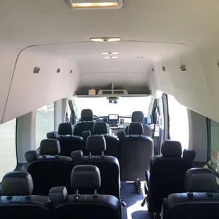 Interior of  new 14 passenger High Roof Extended Transit