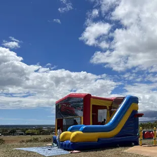 Cars theme bounce house C7 with slide