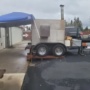 In front, the gorgeous smoker