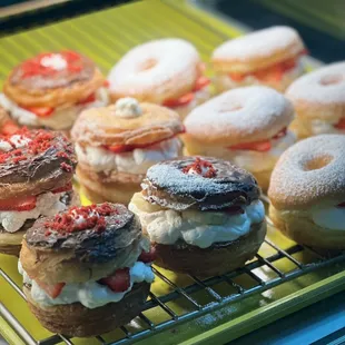 Gourmet Nutella Cronuts, Gourmet strawberry Donuts only Fri-Sun!