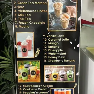 RnB Smoothie! Over 20 flavors ,fresh green juice and our very popular Vietnamese iced coffee