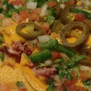 YUMMY nachos from R &amp; C BBQ food truck. Also try BBQ plates, sandwiches, baked potatoes. NEVER TOO SALTY OR SMOKEY!  ALWAYS JUST RIGHT!!