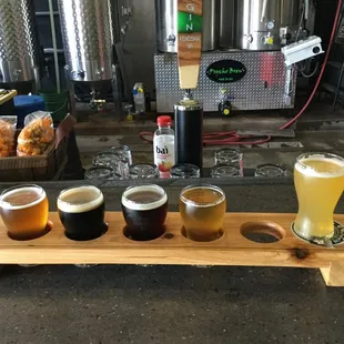 Flight in tap room.