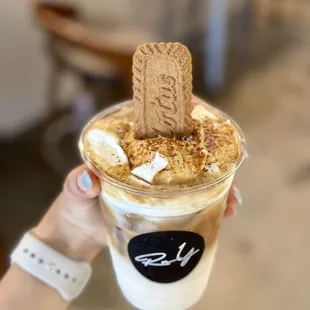 Vienna Latte with caramel syrup