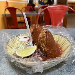 Pork Butt Carnitas Torta Ahogada