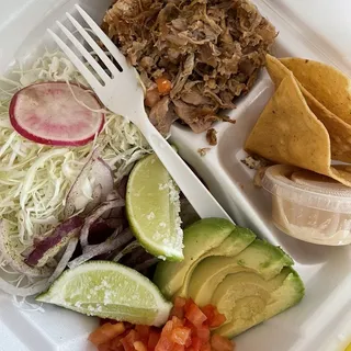 Pork Butt Carnitas Salad Bowl