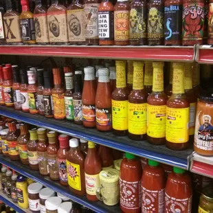 Hot sauce selection