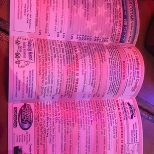 the menu