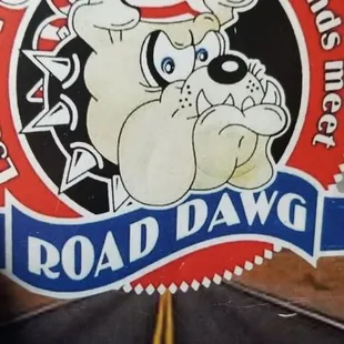 a sign for road dawg
