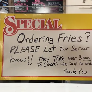 ows a special ordering sign