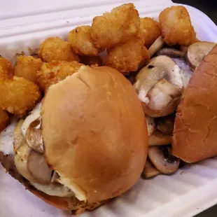 Mushroom swiss sliders
