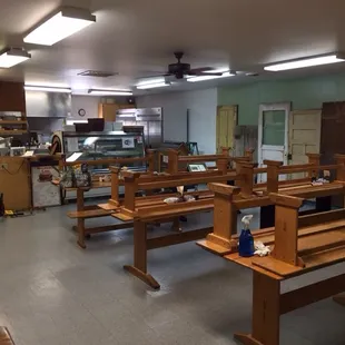 the kitchen and dining area