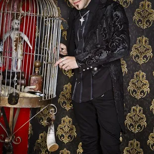 Brocade coat available at roadkill13.com