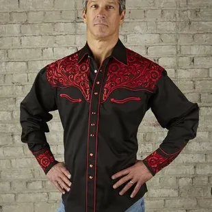 Embroidered Western Shirt available at roadkill13.com