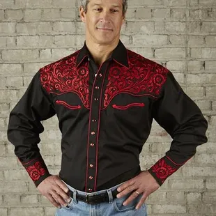 Embroidered Western Shirt available at roadkill13.com