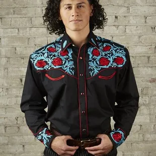 Embroidered Western Shirt available at roadkill13.com