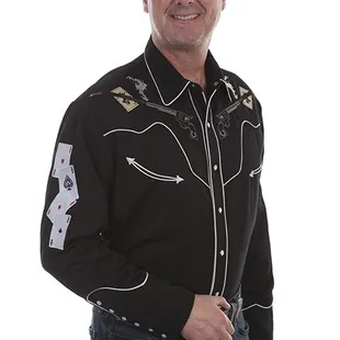 Embroidered Western Shirt available at roadkill13.com