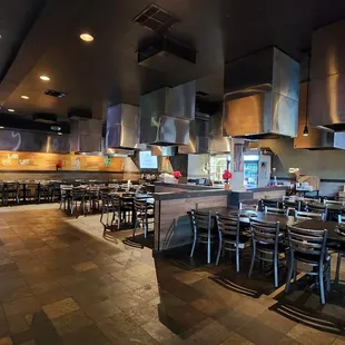 a view of the dining area