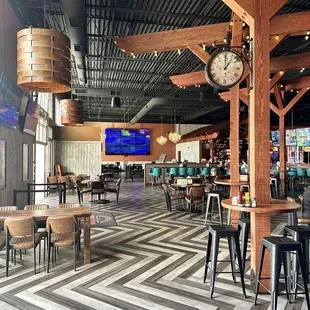 The arcade area that's connected to the theater.