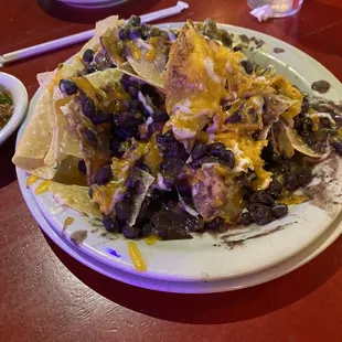 Black bean nachos w/o pico