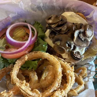 Mushroom Swiss Burger!