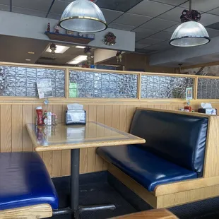 Clean and comfortable booths