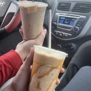 Iced Marana Mocha and Caramel Frappes