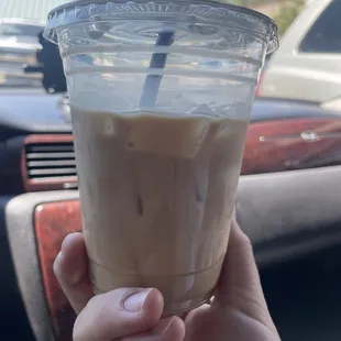 Jittery Javelina, 16oz with whole milk. Yummy flavor