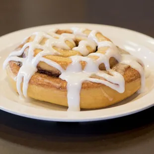 Freshly baked Cinnabun with extra icing