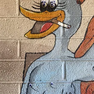 a cartoon duck smoking a cigarette