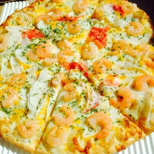 Garlic seafood Alfredo