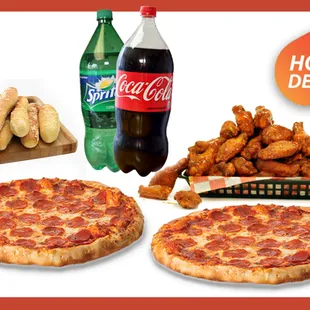 a variety of food items