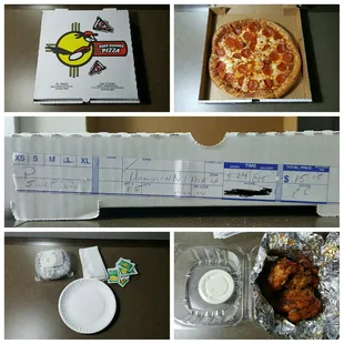 a pizza in a box and a pizza in a box