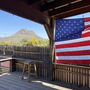 View from patio table facing Gavilan Peak.