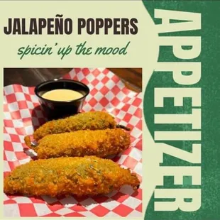 Jalapeño poppers are dynamite.